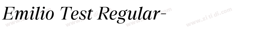 Emilio Test Regular字体转换